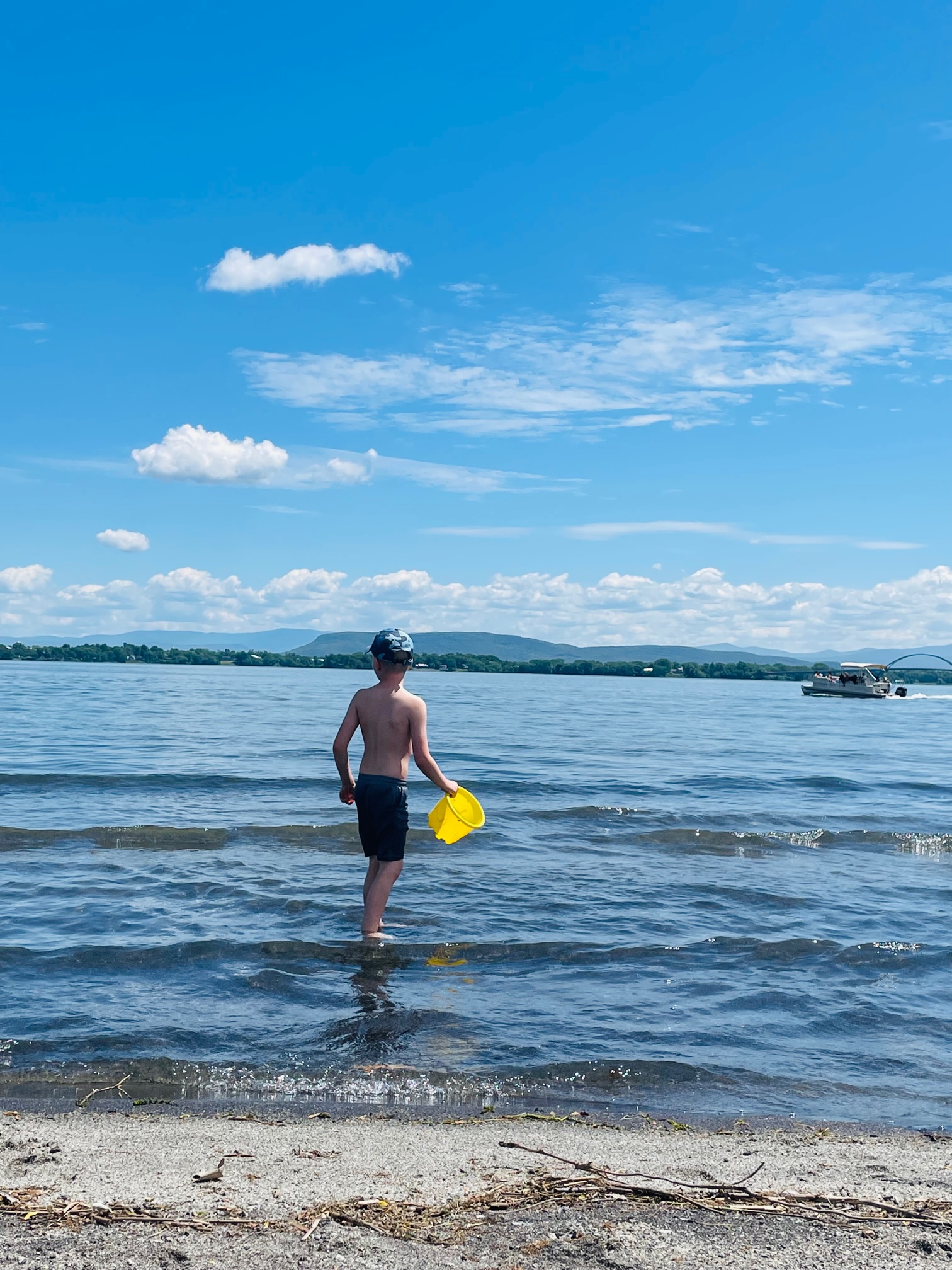 Karyssa Pryce's son in Lake Champlain